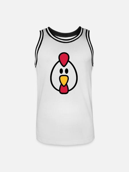 Chicken - Men's Basketball Jersey - white/black