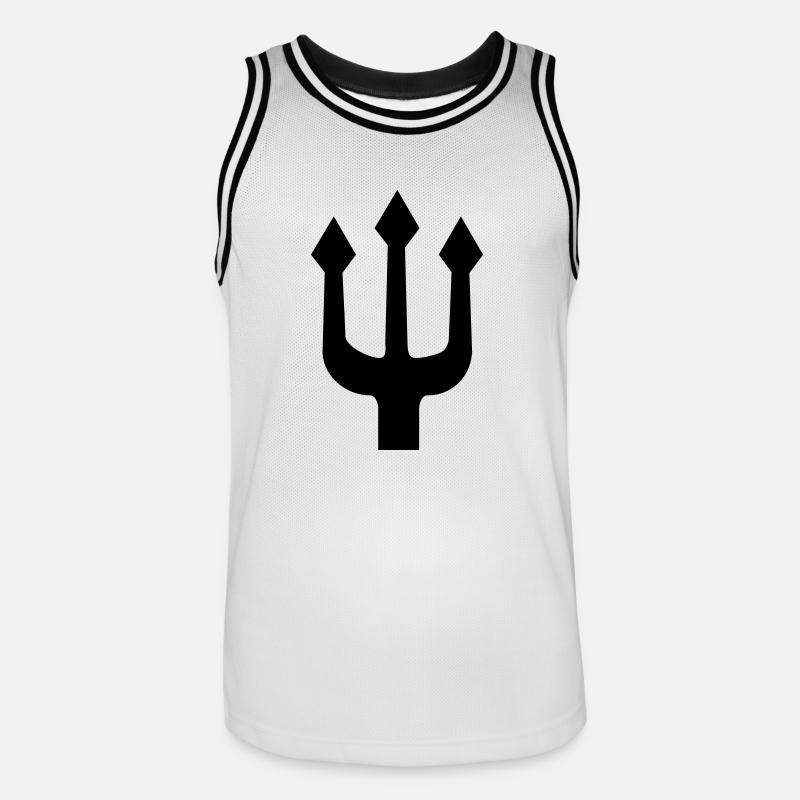 Teufel - Männer Basketball-Trikot - Weiß/Schwarz