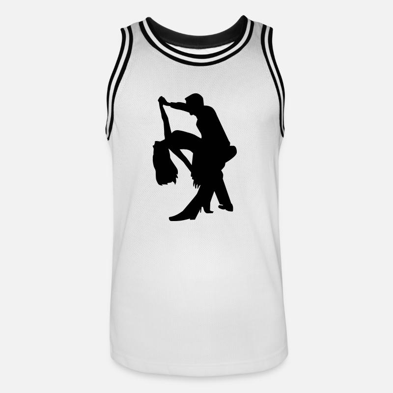 Danser - Maillot de basket Homme - blanc/noir