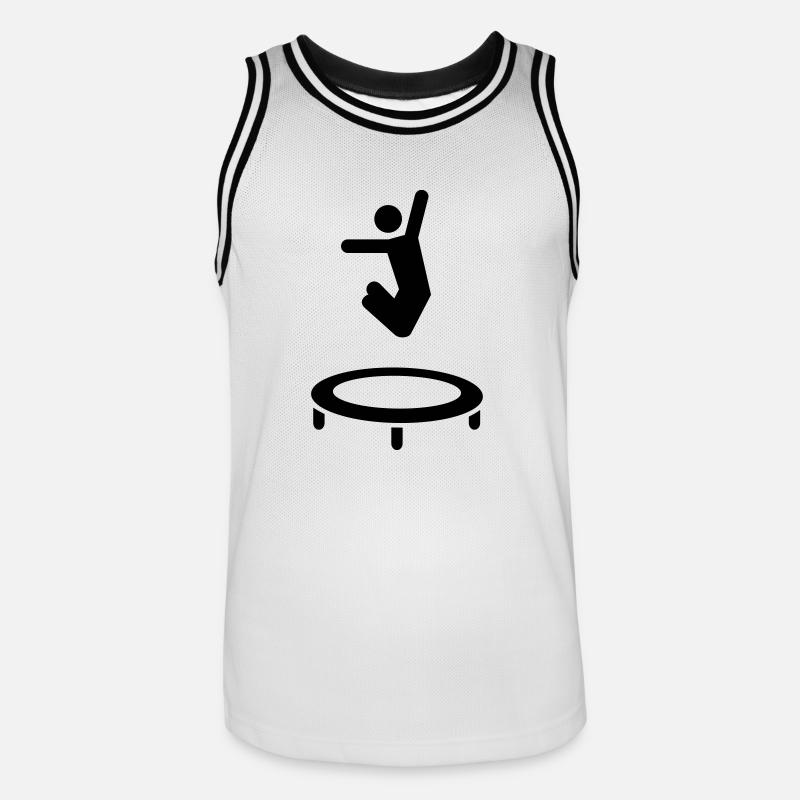 Trampolino - Maglia da basket per uomo - bianco/nero