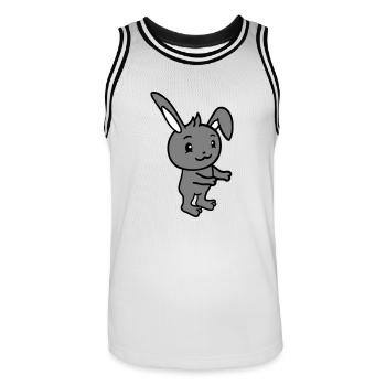 Bunny Hug Bunny Rodent Small Animal Cute - Men's Basketball Jersey - white/black - Front - AI Model Male 185 dark (185cm)