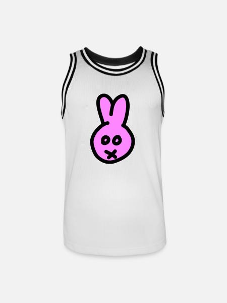 Bunny 2c - Männer Basketball-Trikot - Weiß/Schwarz