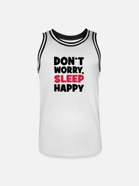 sleep - Men's Basketball Jersey - white/black