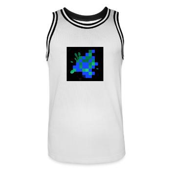Art off design - Männer Basketball-Trikot - Weiß/Schwarz - Vorne - AI Model Male 185 dark (185cm)