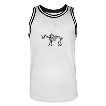 Dinosaur skeleton - Men's Basketball Jersey - white/black - Front - AI Model Male 185 dark (185cm)