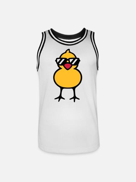 cool chick (rd) - Maillot de basket Homme - blanc/noir
