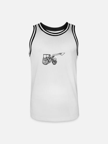 Traktor - Männer Basketball-Trikot - Weiß/Schwarz