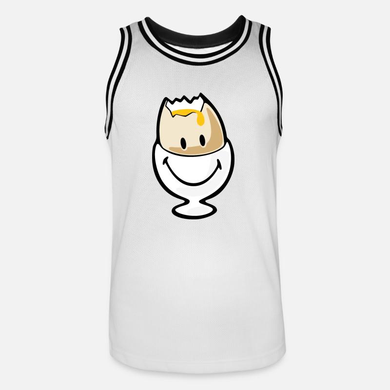 Smiley Egg - Basketballdrakt for menn - hvit/svart