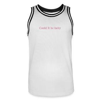 IMG 7280 - Männer Basketball-Trikot - Weiß/Schwarz - Vorne - AI Model Male 185 dark (185cm)