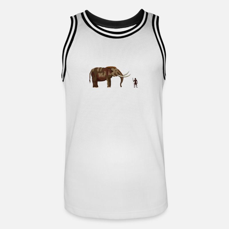 Mammoth and hunter - Men's Basketball Jersey - white/black