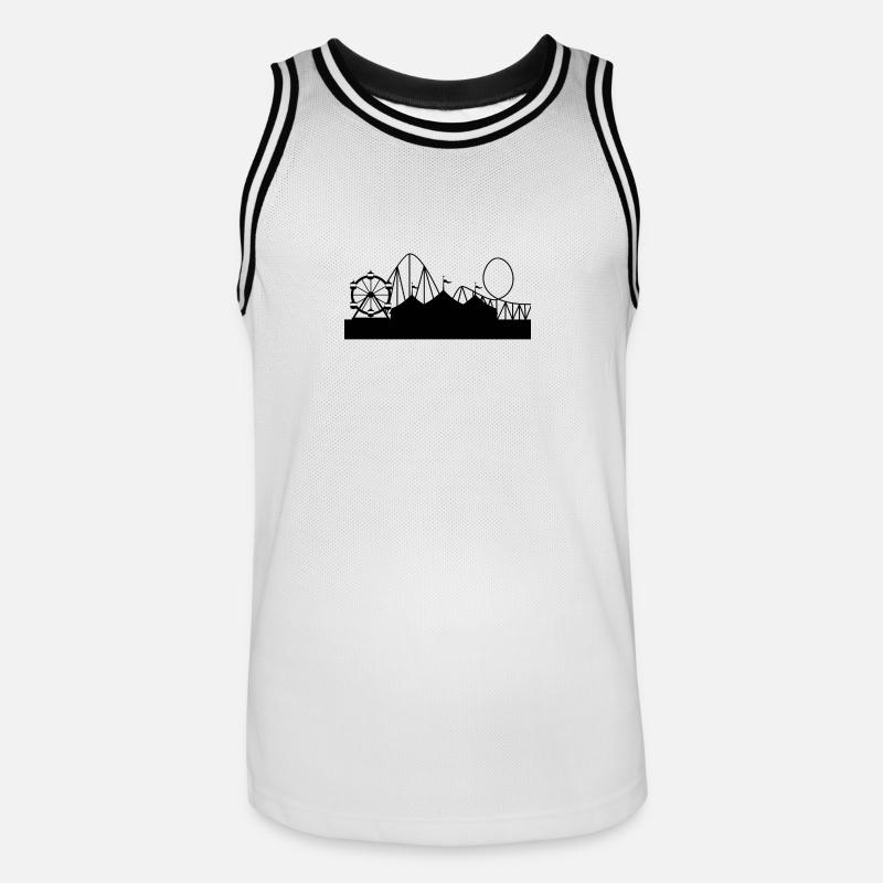 luna park - Maglia da basket per uomo - bianco/nero