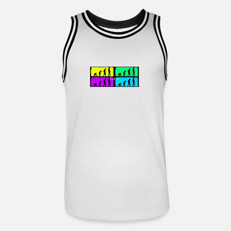 evolution - Männer Basketball-Trikot - Weiß/Schwarz
