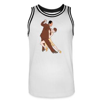 tango argentino - Maillot de basket Homme - blanc/noir - Devant - AI Model Male 185 dark (185cm)