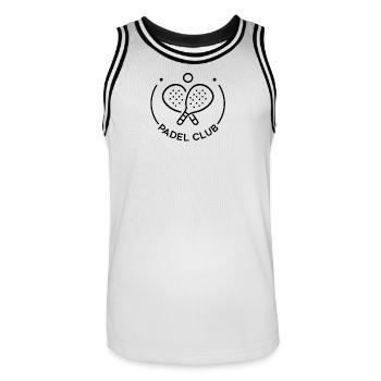 padel club  - Maillot de basket Homme - blanc/noir - Devant - AI Model Male 185 dark (185cm)