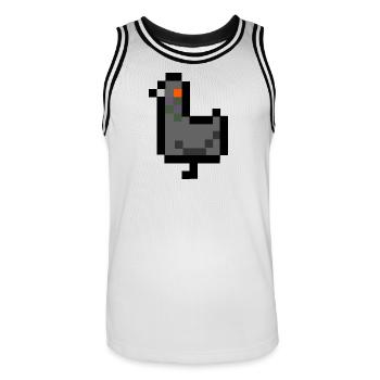 pixel pigeon - Men's Basketball Jersey - white/black - Front - AI Model Male 185 dark (185cm)