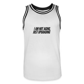 Idée Cadeau Anniversaire - Maillot de basket Homme - blanc/noir - Devant - AI Model Male 185 dark (185cm)
