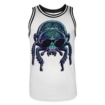 Insekt Mistkäfer Sonnenbrille - Männer Basketball-Trikot - Weiß/Schwarz - Vorne - AI Model Male 185 dark (185cm)