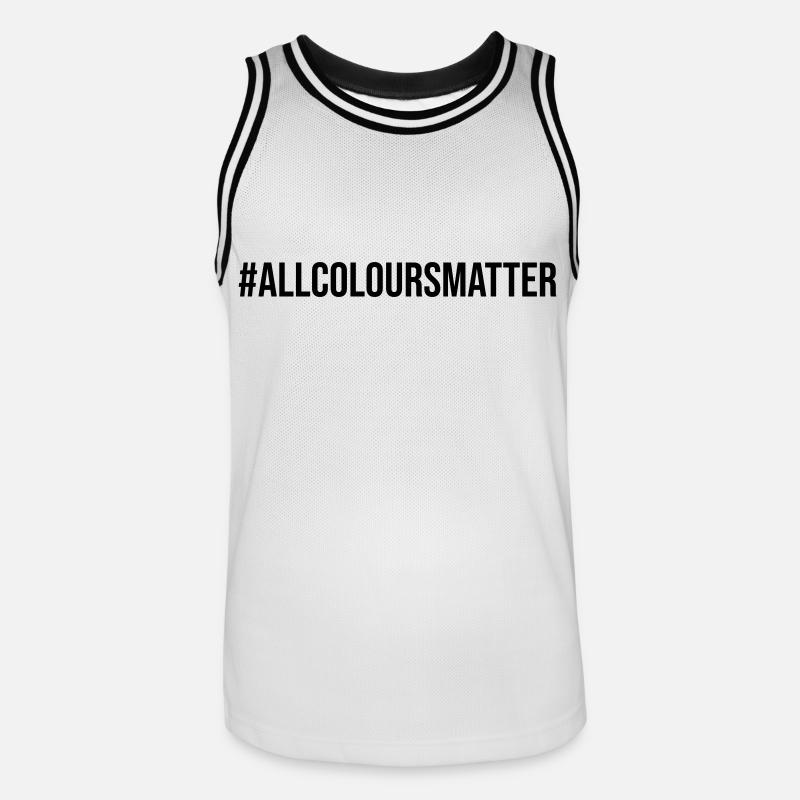 All Colours Matter Protest - Männer Basketball-Trikot - Weiß/Schwarz