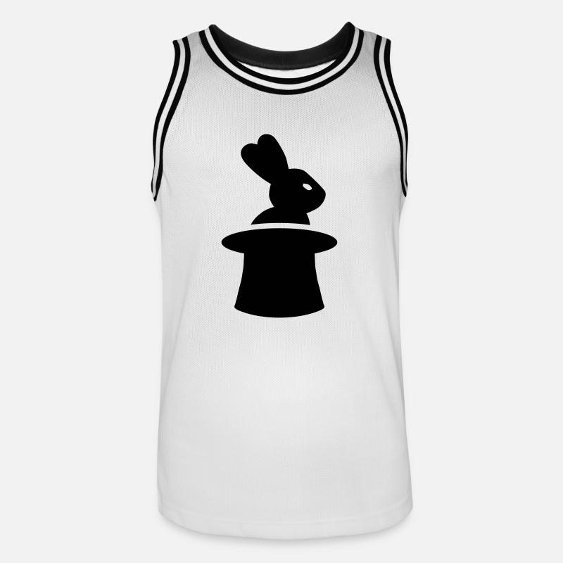 Zauberer - Männer Basketball-Trikot - Weiß/Schwarz