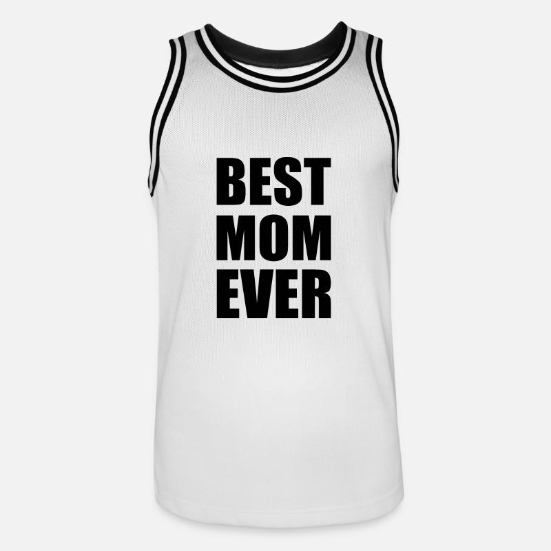 Best mom ever - Maillot de basket Homme - blanc/noir