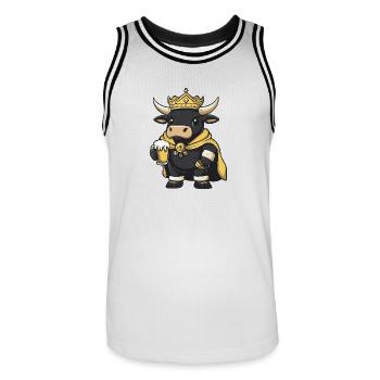Bull Beer Funny - Men's Basketball Jersey - white/black - Front - AI Model Male 185 dark (185cm)