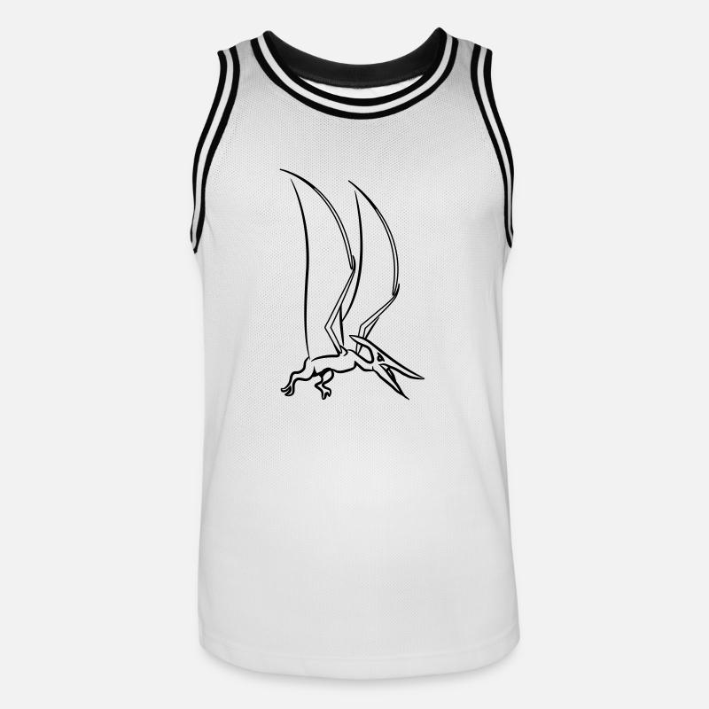 Saurian pterodattilo Pteranodon - Maglia da basket per uomo - bianco/nero