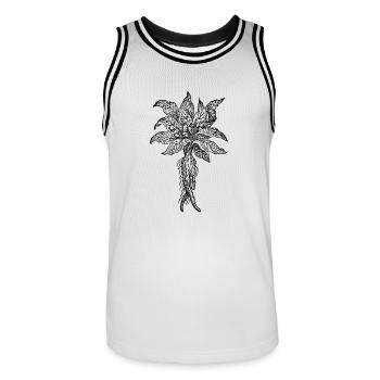 Mandragora Mandrake Mandrake Alraun Drug Drugs - Men's Basketball Jersey - white/black - Front - AI Model Male 185 dark (185cm)