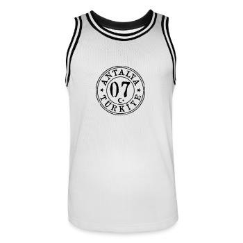 Antalya 07 Millésime - Maillot de basket Homme - blanc/noir - Devant - AI Model Male 185 dark (185cm)