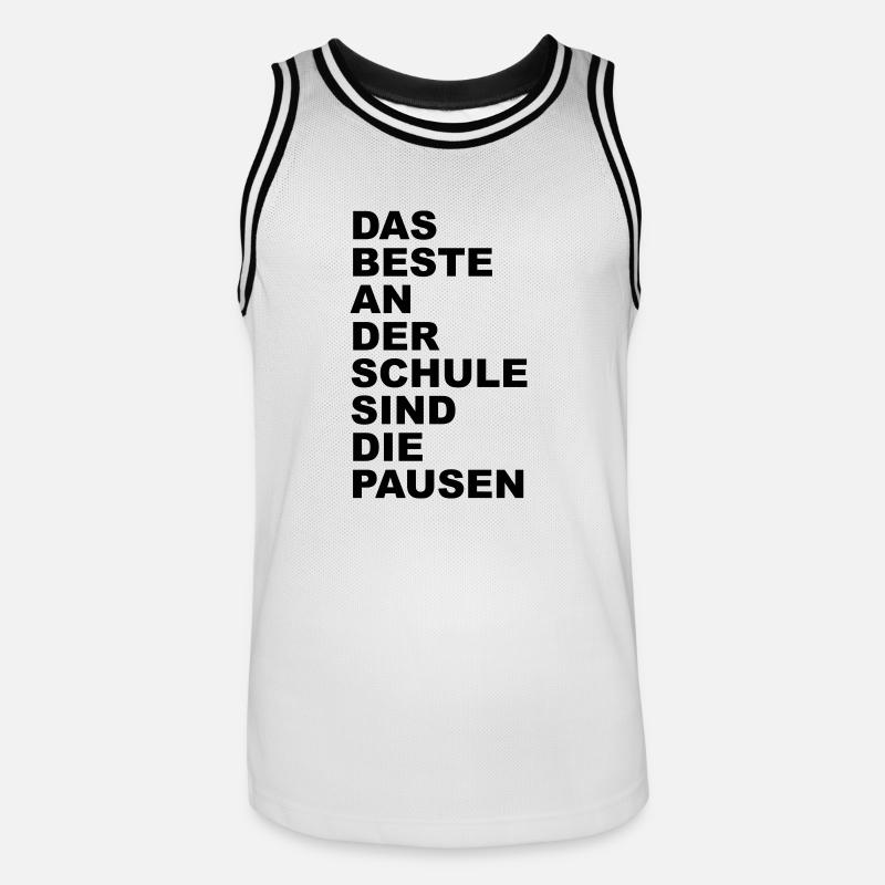 Das Beste der Schule - Männer Basketball-Trikot - Weiß/Schwarz