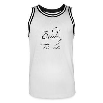 Mariée - Idée cadeau - Maillot de basket Homme - blanc/noir - Devant - AI Model Male 185 dark (185cm)