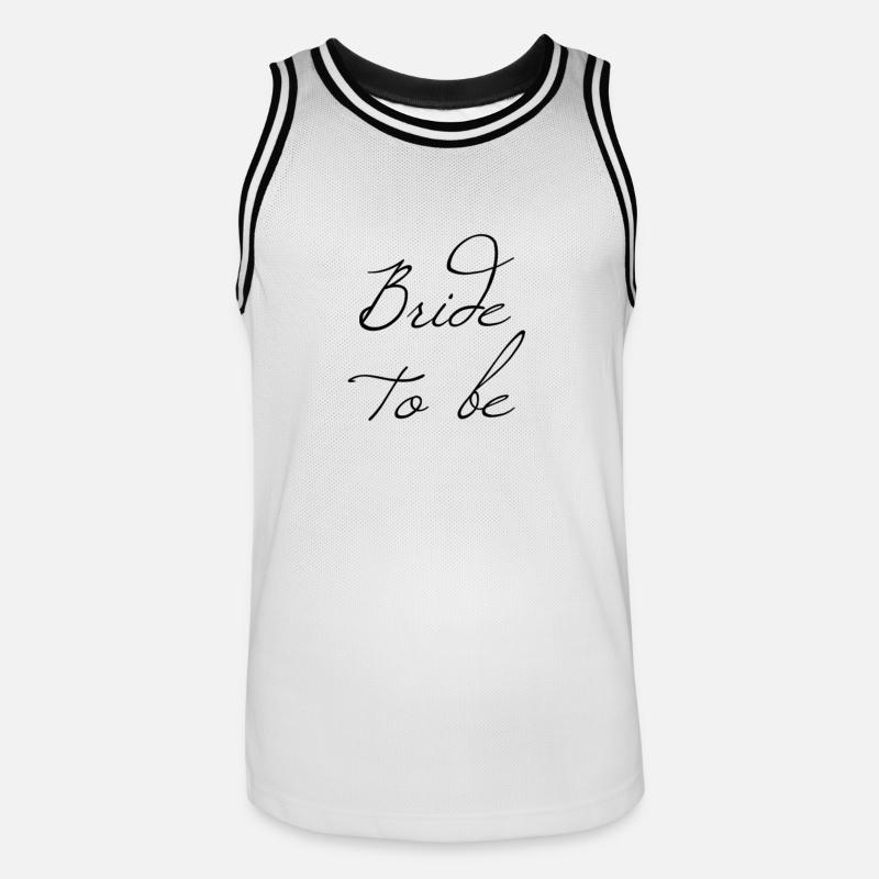 Braut - Geschenkidee - Männer Basketball-Trikot - Weiß/Schwarz
