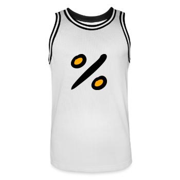 Percent icon. % sign. Hand drawn. - Men's Basketball Jersey - white/black - Front - AI Model Male 185 dark (185cm)