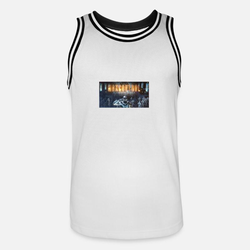 Maxcontrol 1 - Männer Basketball-Trikot - Weiß/Schwarz