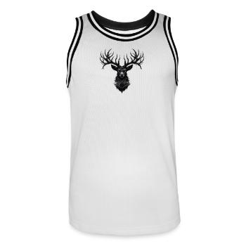 Horns of Darkness - Männer Basketball-Trikot - Weiß/Schwarz - Vorne - AI Model Male 185 dark (185cm)