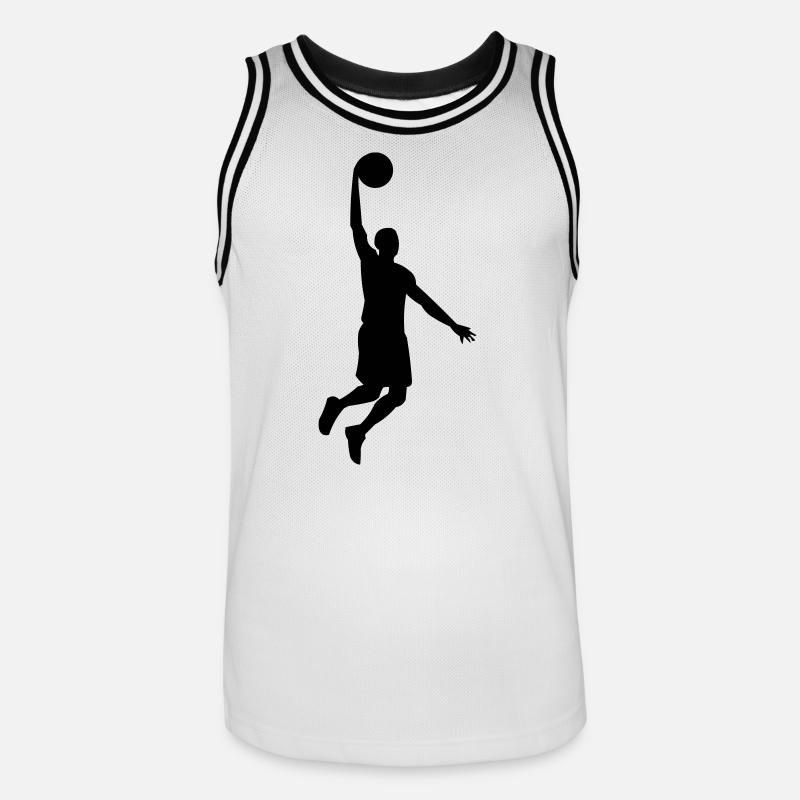 Basketteur - Maillot de basket Homme - blanc/noir