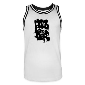 MTB - Männer Basketball-Trikot - Weiß/Schwarz - Vorne - AI Model Male 185 dark (185cm)