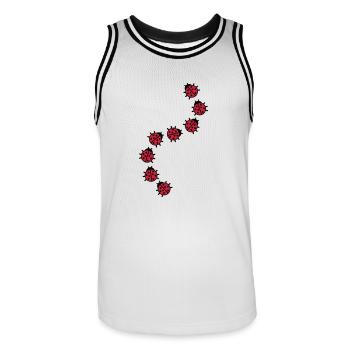 Ladybug - Men's Basketball Jersey - white/black - Front - AI Model Male 185 dark (185cm)