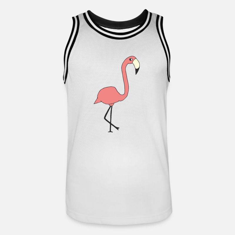 flamingo - Männer Basketball-Trikot - Weiß/Schwarz