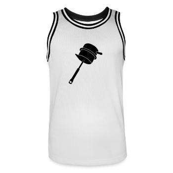actionneur turbo wastegate_w1_m1 - Maillot de basket Homme - blanc/noir - Devant - AI Model Male 185 dark (185cm)