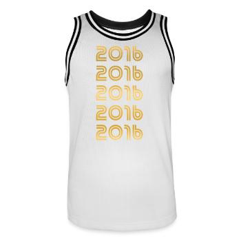 Or 2016 - Maillot de basket Homme - blanc/noir - Devant - AI Model Male 185 dark (185cm)
