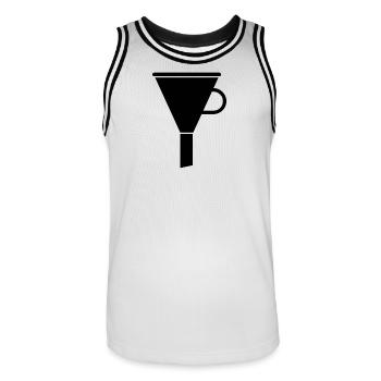 Funnel - Men's Basketball Jersey - white/black - Front - AI Model Male 185 dark (185cm)