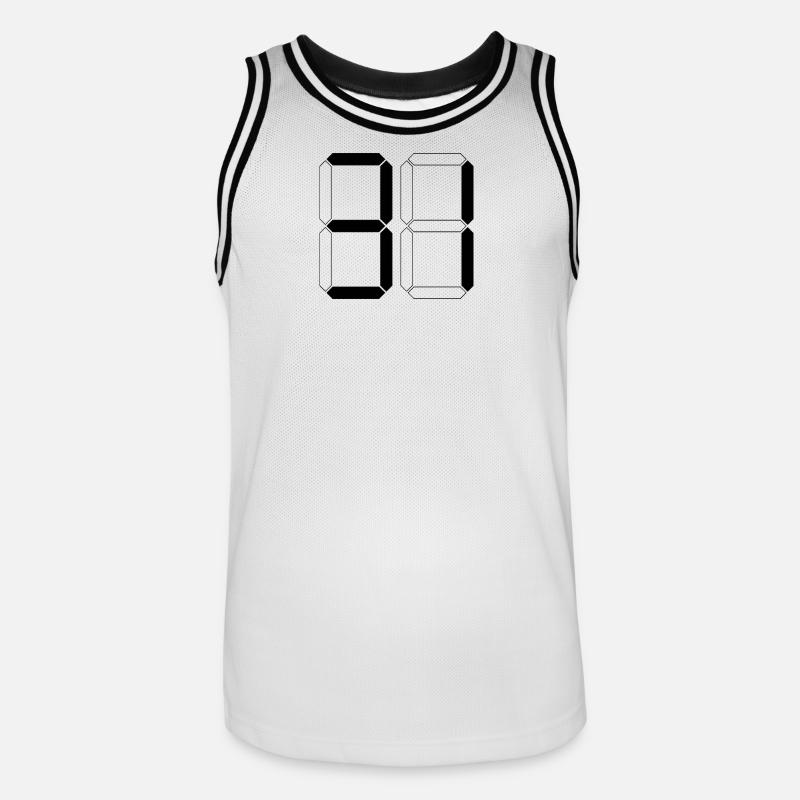 NUMMER 31 Einunddreißig Geschenk Digital - Männer Basketball-Trikot - Weiß/Schwarz
