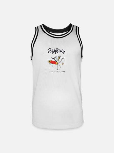 Couteau suisse Shadoks - Maillot de basket Homme - blanc/noir