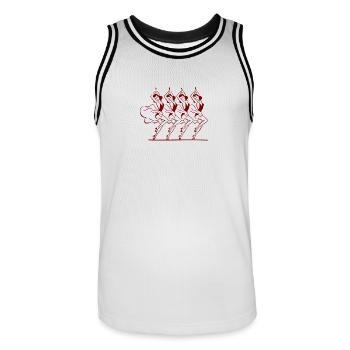 danseurs - Maillot de basket Homme - blanc/noir - Devant - AI Model Male 185 dark (185cm)