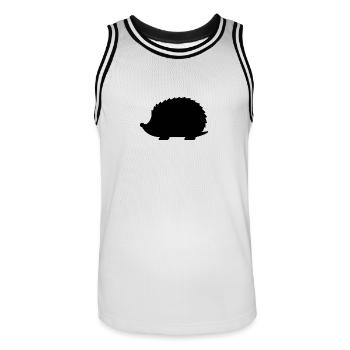 hérisson - Maillot de basket Homme - blanc/noir - Devant - AI Model Male 185 dark (185cm)