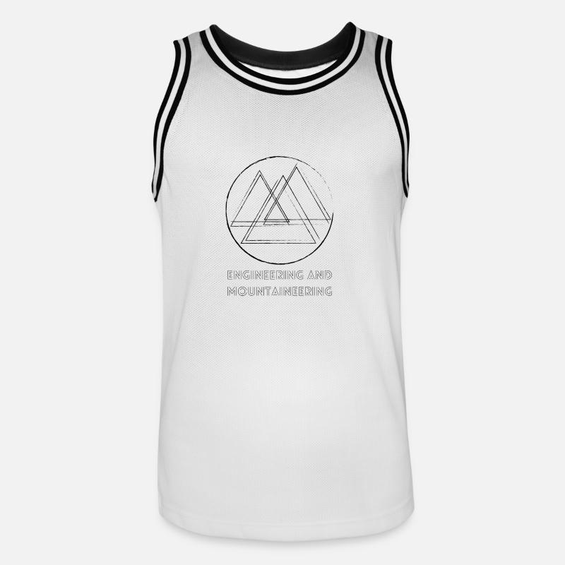 Berge / Engineering and Mountaineering - Männer Basketball-Trikot - Weiß/Schwarz