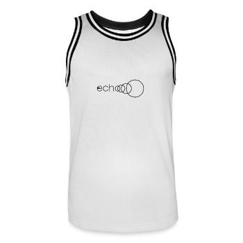 Black Echo logo - Men's Basketball Jersey - white/black - Front - AI Model Male 185 dark (185cm)