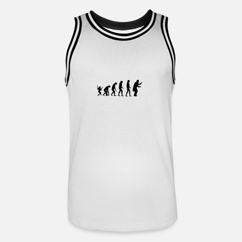 Evolution Dirigent - Männer Basketball-Trikot - Weiß/Schwarz