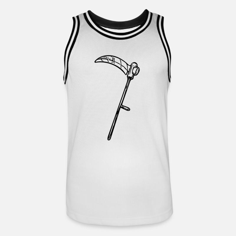 Scharfe Sensen Vector - Männer Basketball-Trikot - Weiß/Schwarz