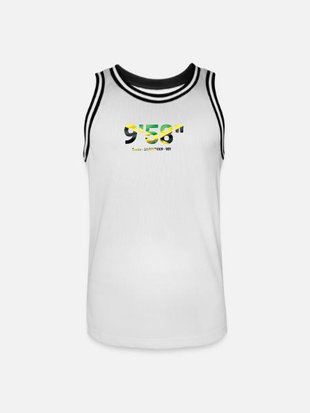 9,58" - Bolt the fastest man - Maillot de basket Homme - blanc/noir